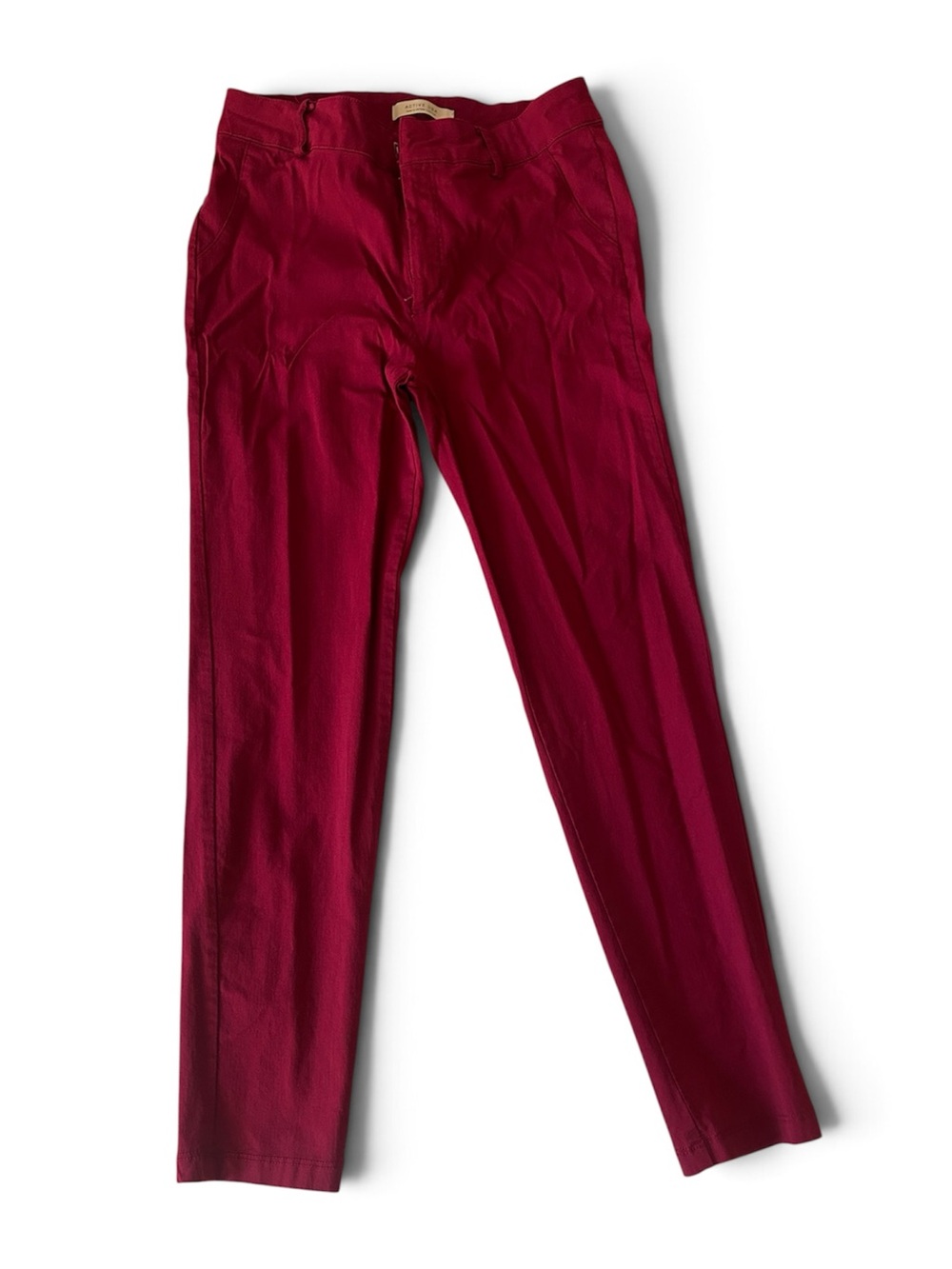 Women's Slim Fit Burgundy Pants